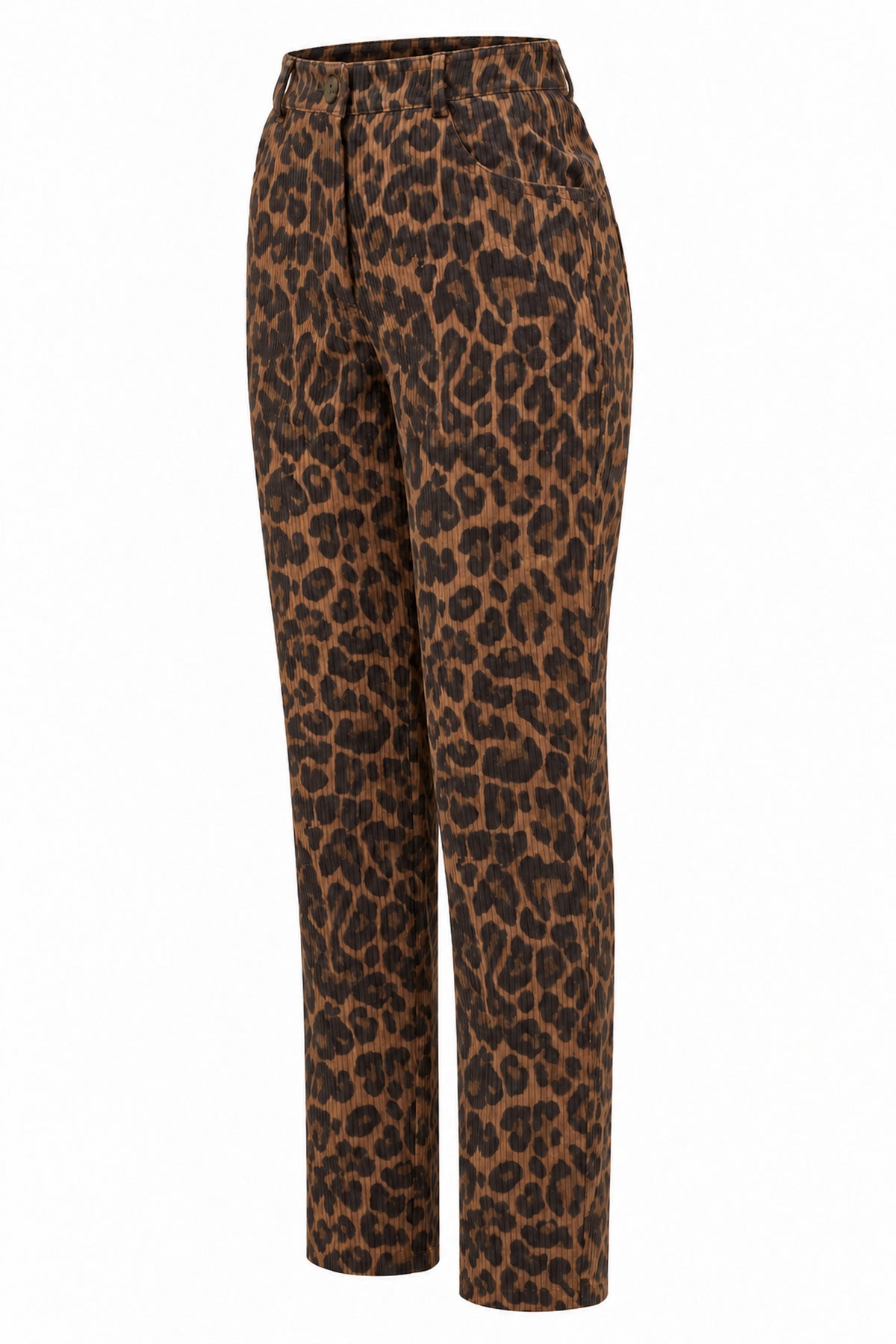 Vakkorama Leopard Print Corduroy Trousers