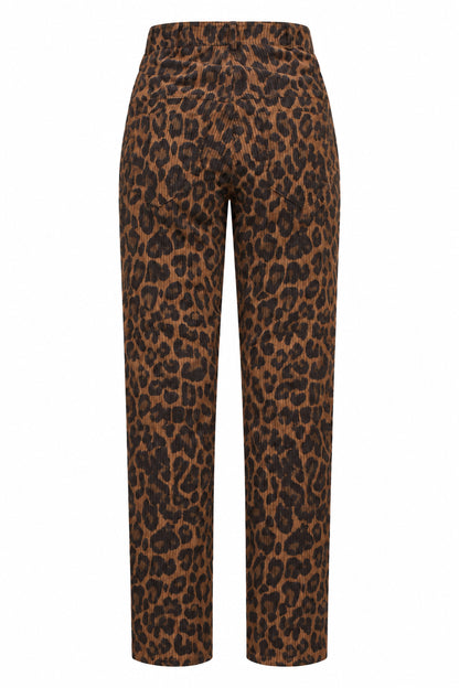 Vakkorama Leopard Print Corduroy Trousers