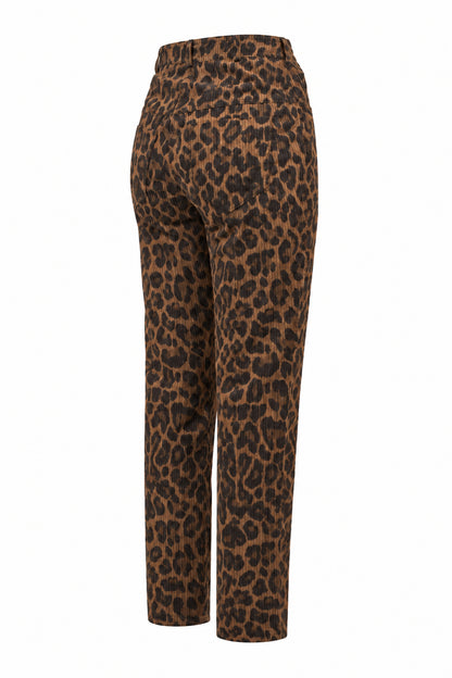 Vakkorama Leopard Print Corduroy Trousers