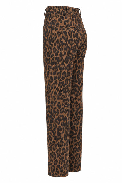 Vakkorama Leopard Print Corduroy Trousers