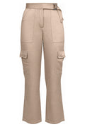Jonathan Simkhai Champagne Satin Cargo Trousers
