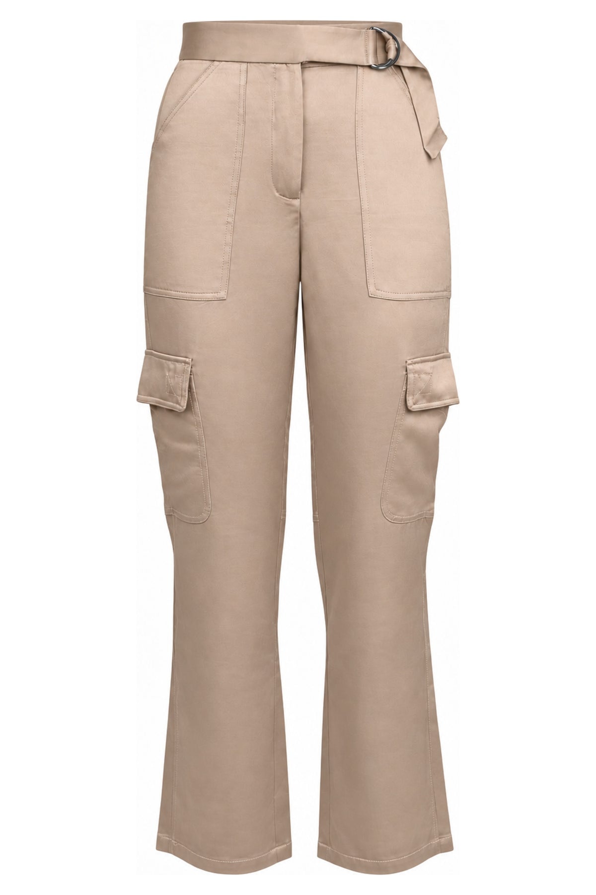 Jonathan Simkhai Champagne Satin Cargo Trousers