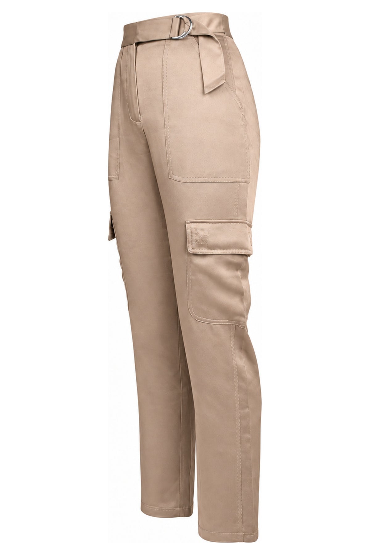 Jonathan Simkhai Champagne Satin Cargo Trousers