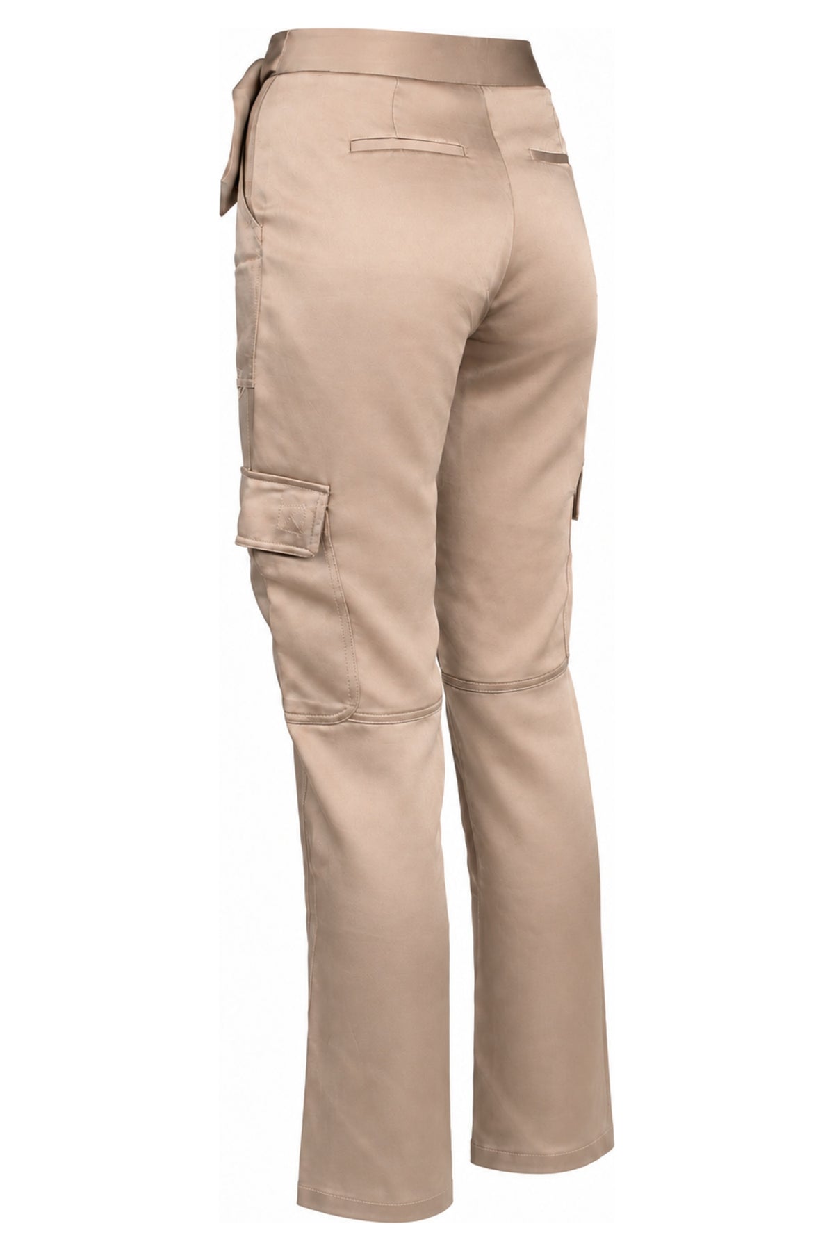 Jonathan Simkhai Champagne Satin Cargo Trousers