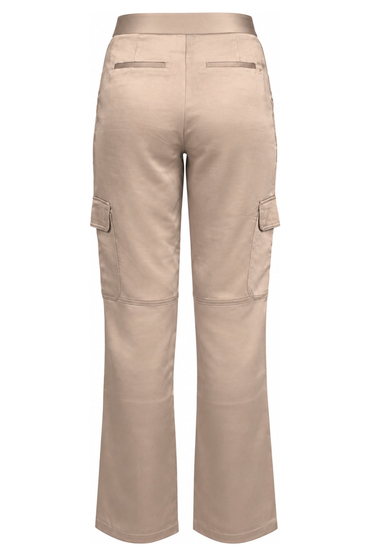 Jonathan Simkhai Champagne Satin Cargo Trousers