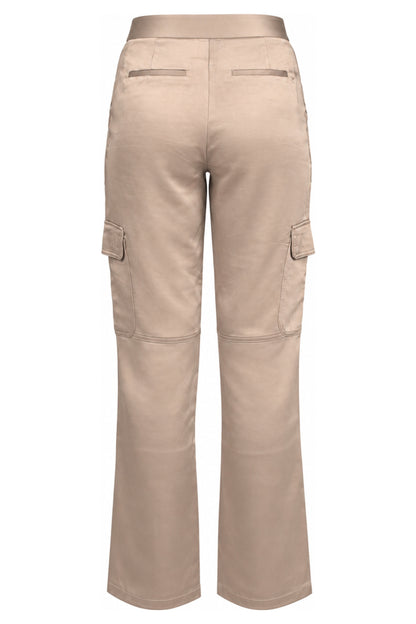 Jonathan Simkhai Champagne Satin Cargo Trousers