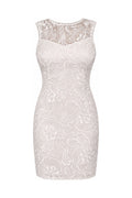 Lipsy Ivory Corded Lace Sleeveless Mini Dress