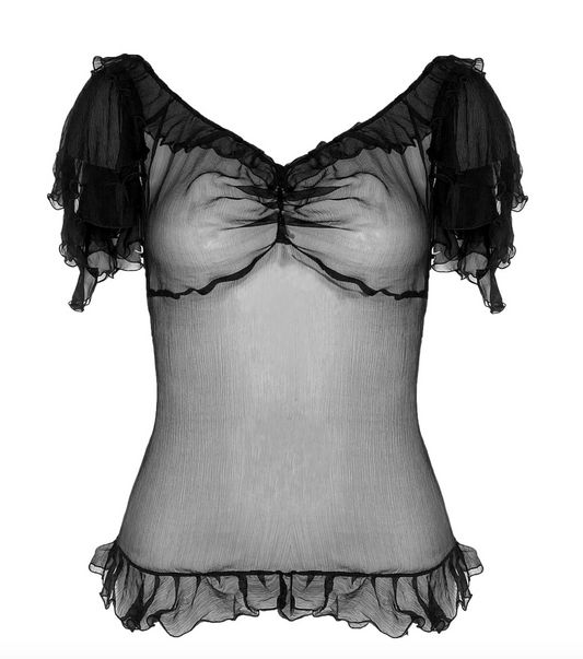 D&G PANTHER SHEER FRONT TOP