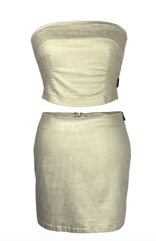 VERSACE JEANS GOLD TWO PIECE