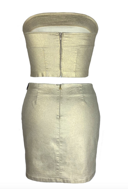 VERSACE JEANS GOLD TWO PIECE