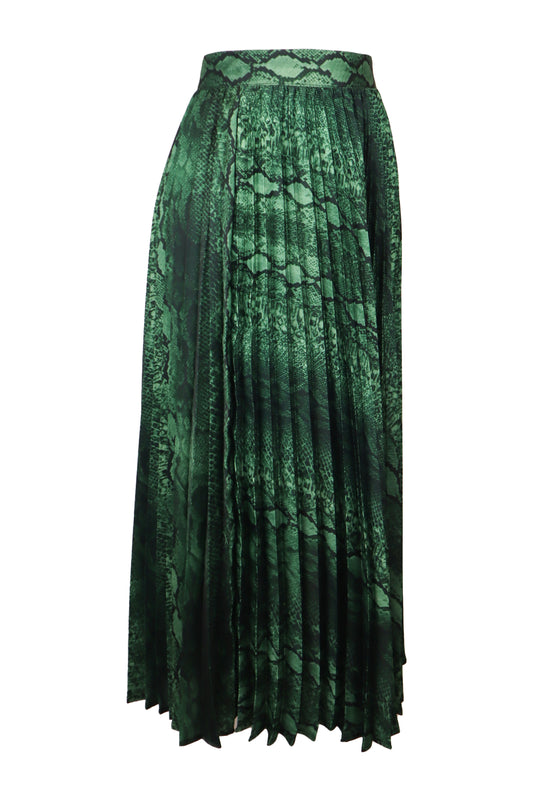 the andamane yesil yılan desen uzun etek