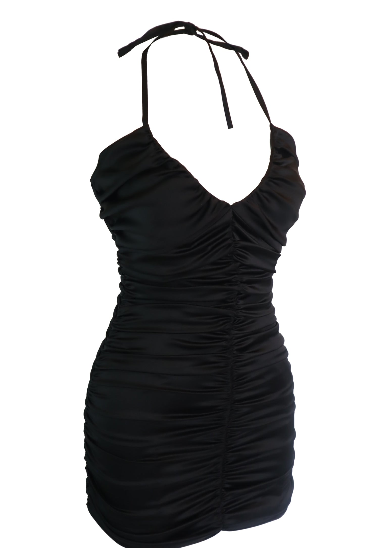 Naia Ruched Black Dress