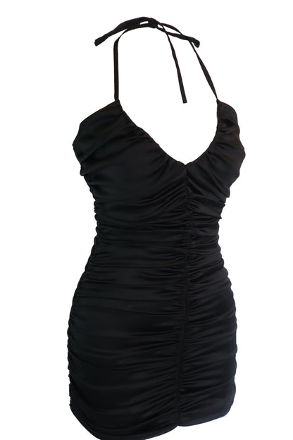Naia Ruched Black Dress