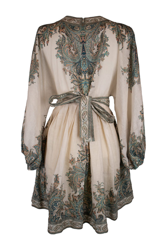 Zimmerman Blue Patterned V Neck Dress