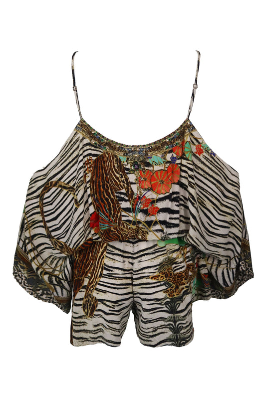 Camilla Zebra Beachwear Romper
