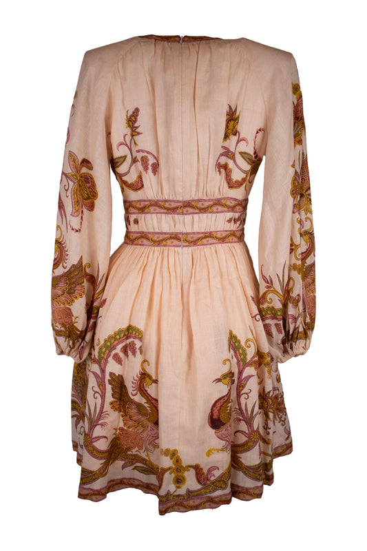 Zimmerman Pink V Neck Dress