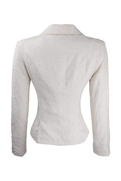 Imperial White With Patterns Jacket Blazer