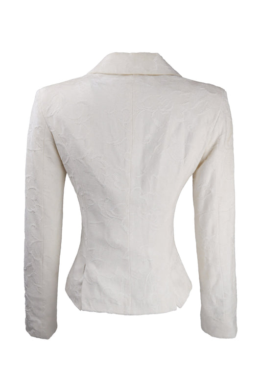 Imperial White With Patterns Jacket Blazer