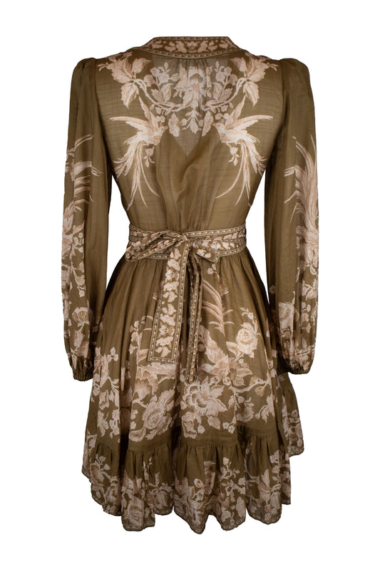 Zimmerman Green V Neck Dress