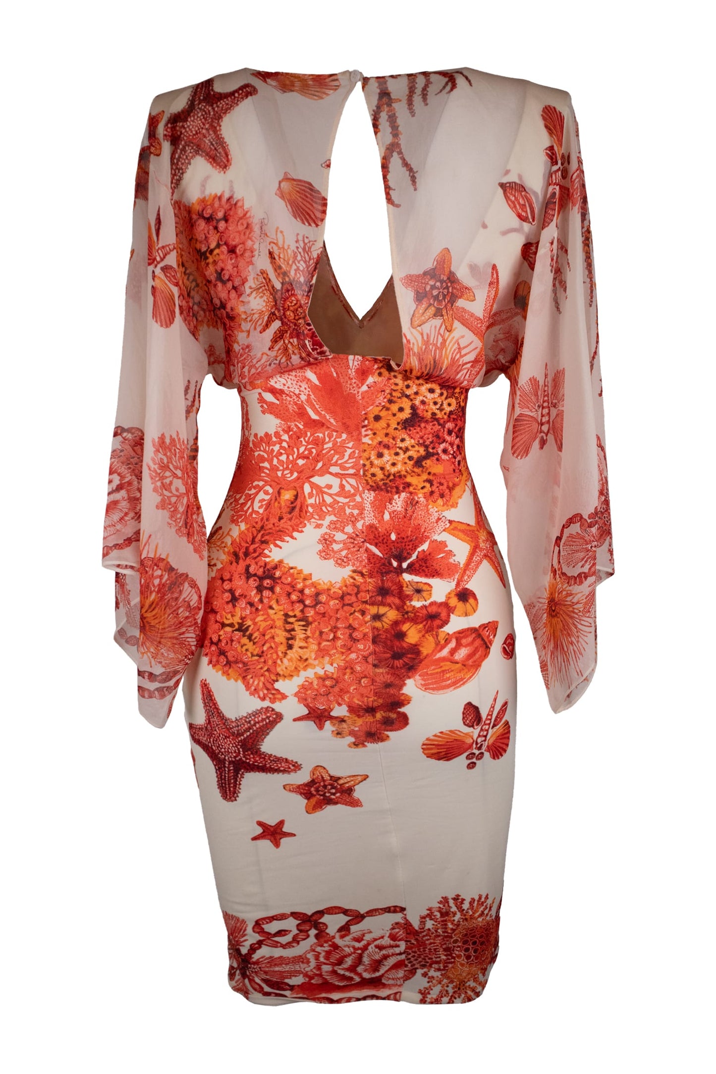 Roberto Cavalli Coral Chiffon Dress