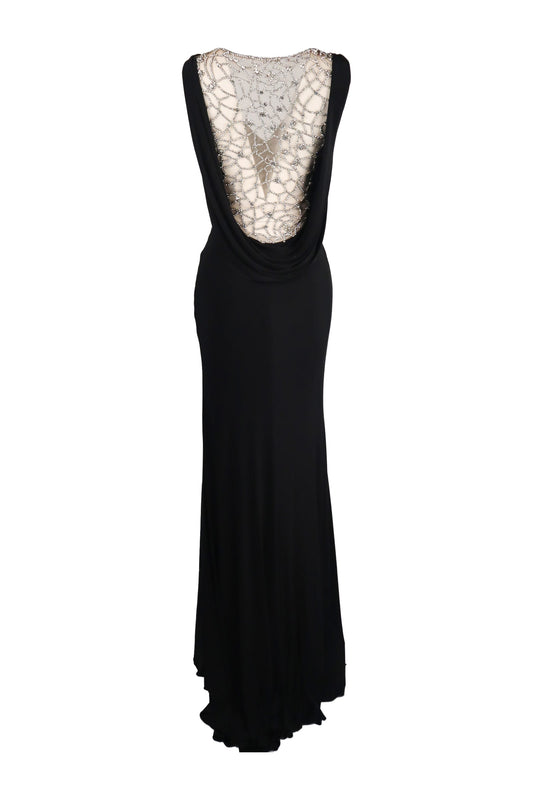 Jovani Spiderweb Embellished Gown