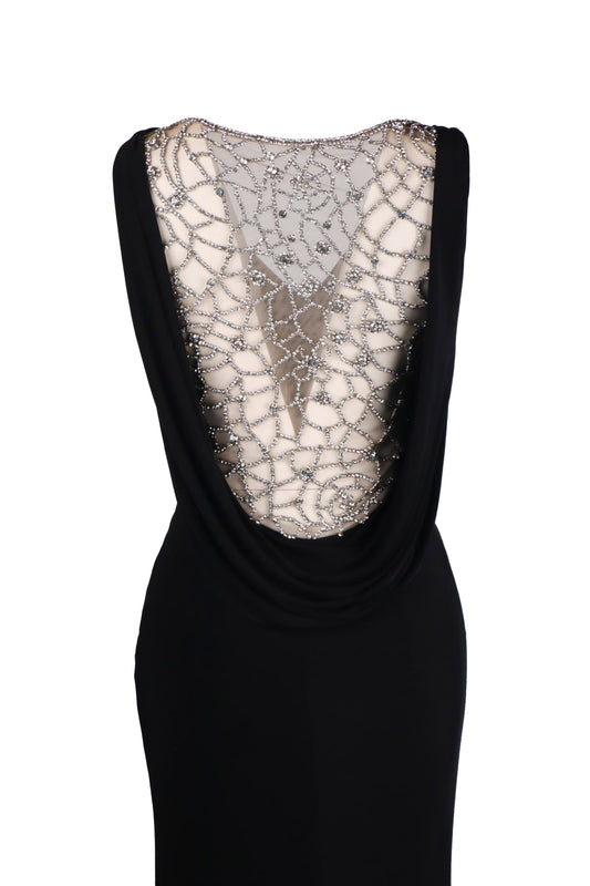 Jovani Spiderweb Embellished Gown