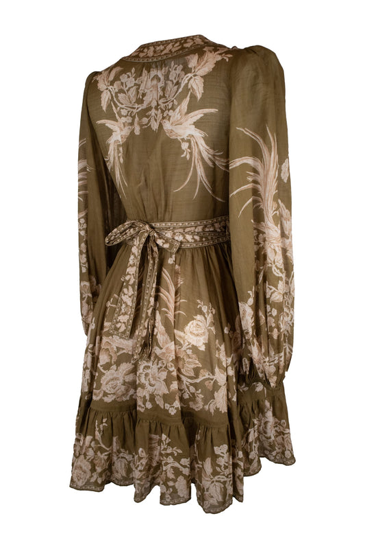 Zimmerman Green V Neck Dress