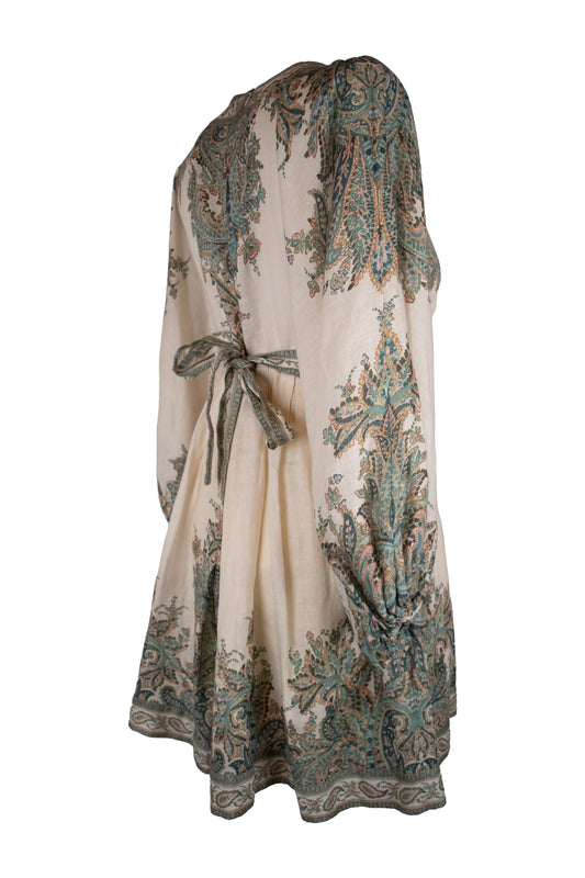 Zimmerman Blue Patterned V Neck Dress