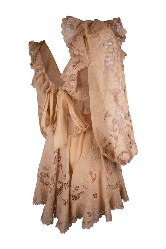 Zimmerman Ruffled Embroidered Dress