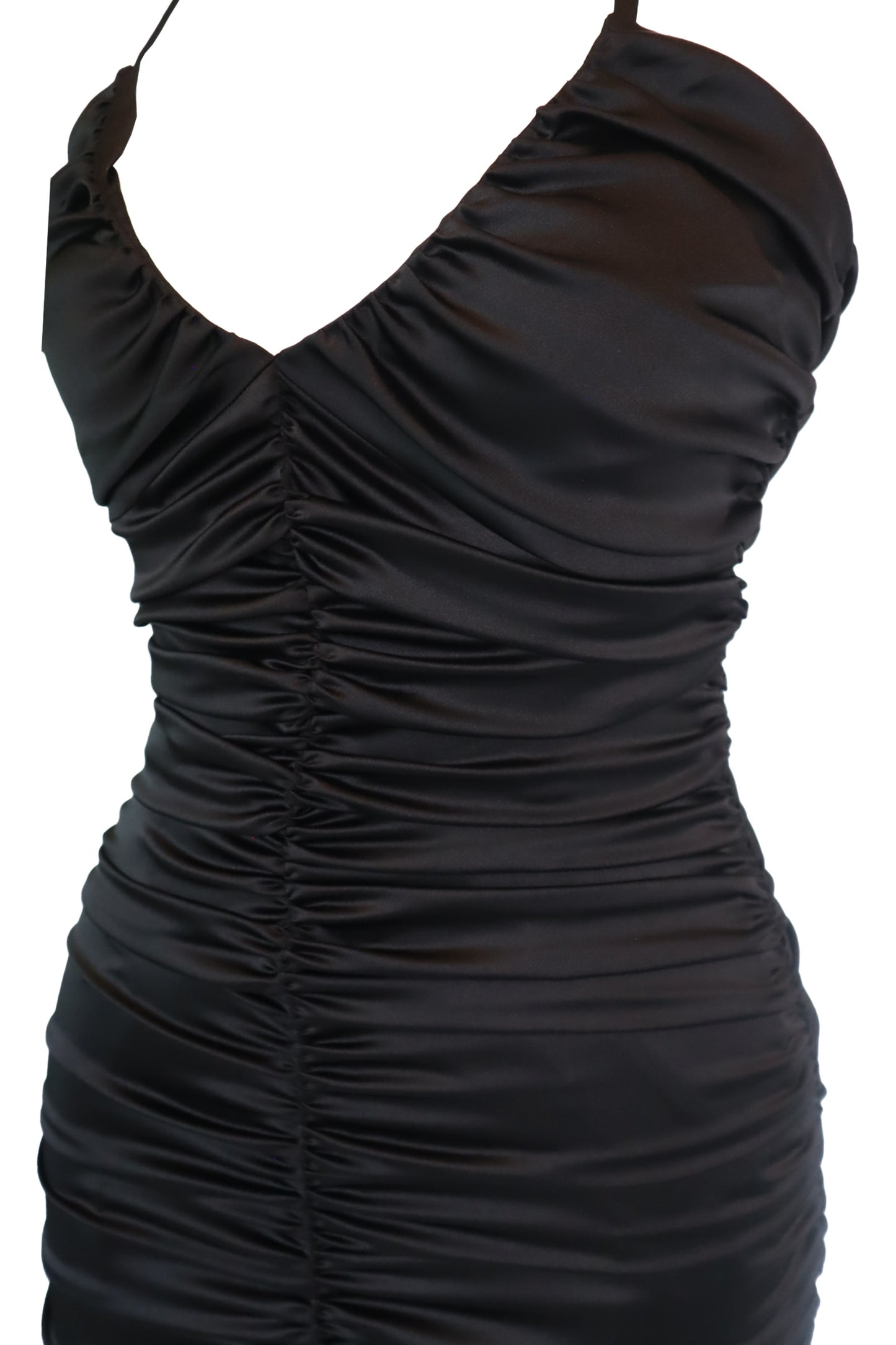 Naia Ruched Black Dress