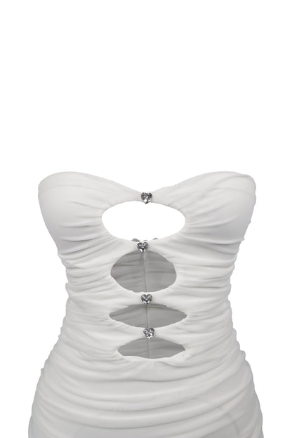Love On Friday Cut-Out White Dress