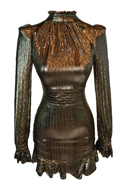Raissa Vanessa Metallic Gold Dress