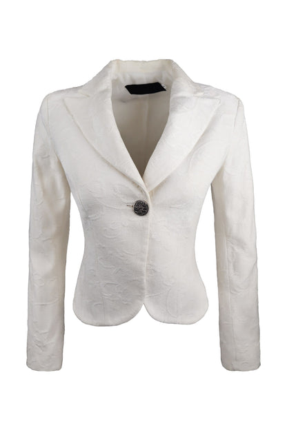 Imperial White With Patterns Jacket Blazer