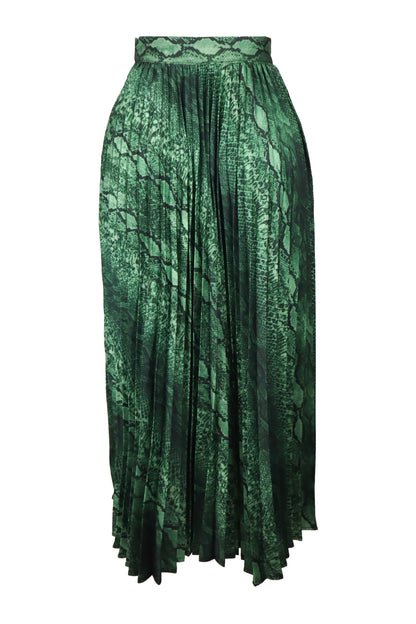 the andamane yesil yılan desen uzun etek