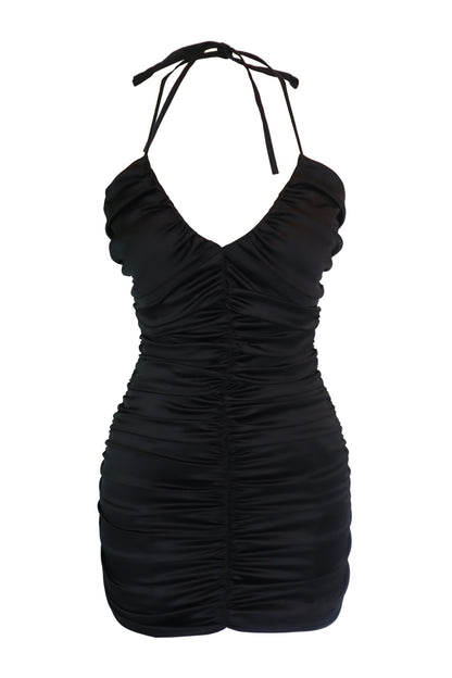 Naia Ruched Black Dress