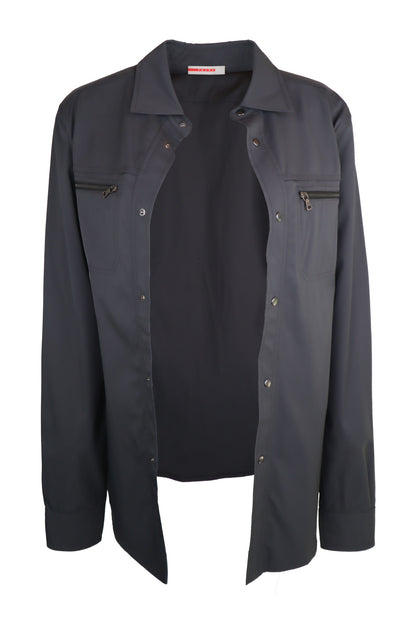 Prada Nayv Blue Jacket Shirt
