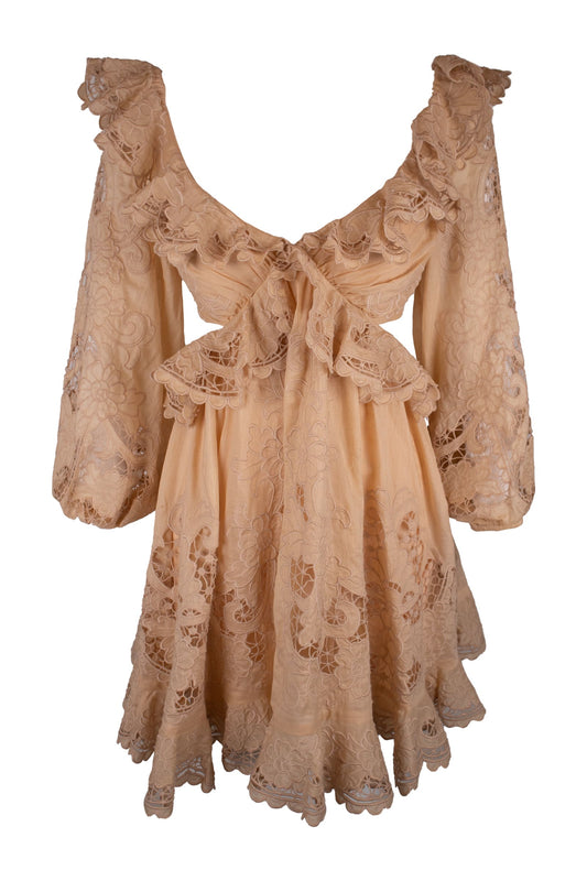 Zimmerman Ruffled Embroidered Dress