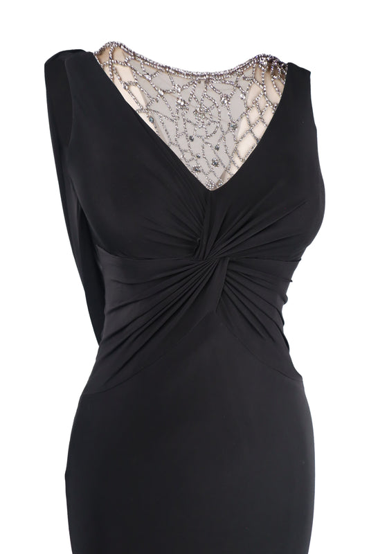 Jovani Spiderweb Embellished Gown