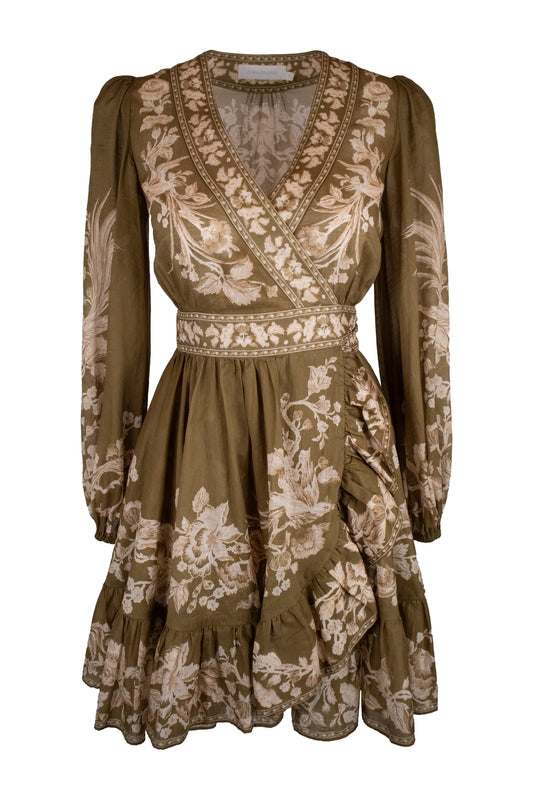 Zimmerman Green V Neck Dress