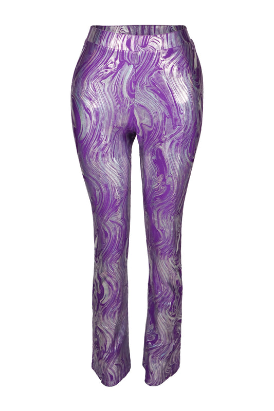 Cool Is a Contract Metallic Purple Pant