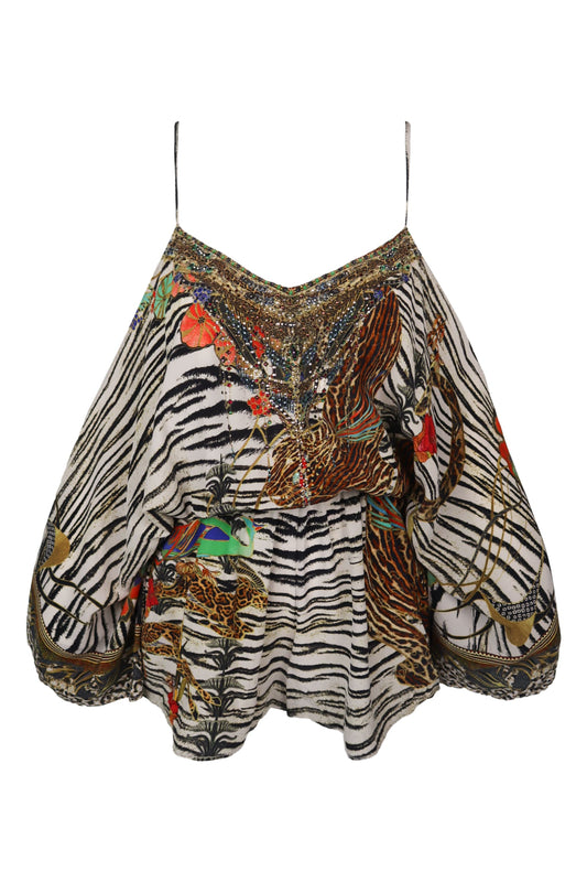 Camilla Zebra Beachwear Romper