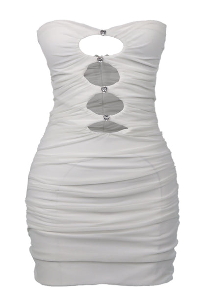 Love On Friday Cut-Out White Dress