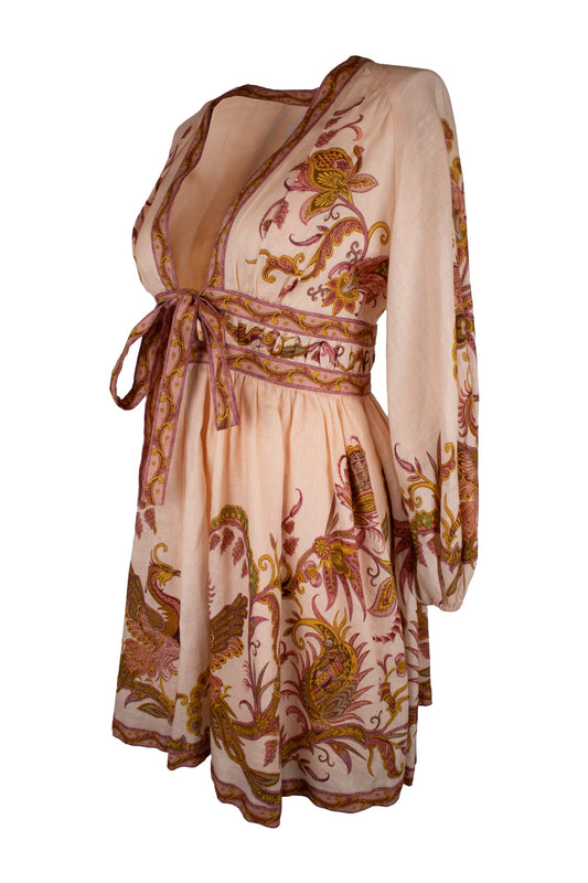 Zimmerman Pink V Neck Dress
