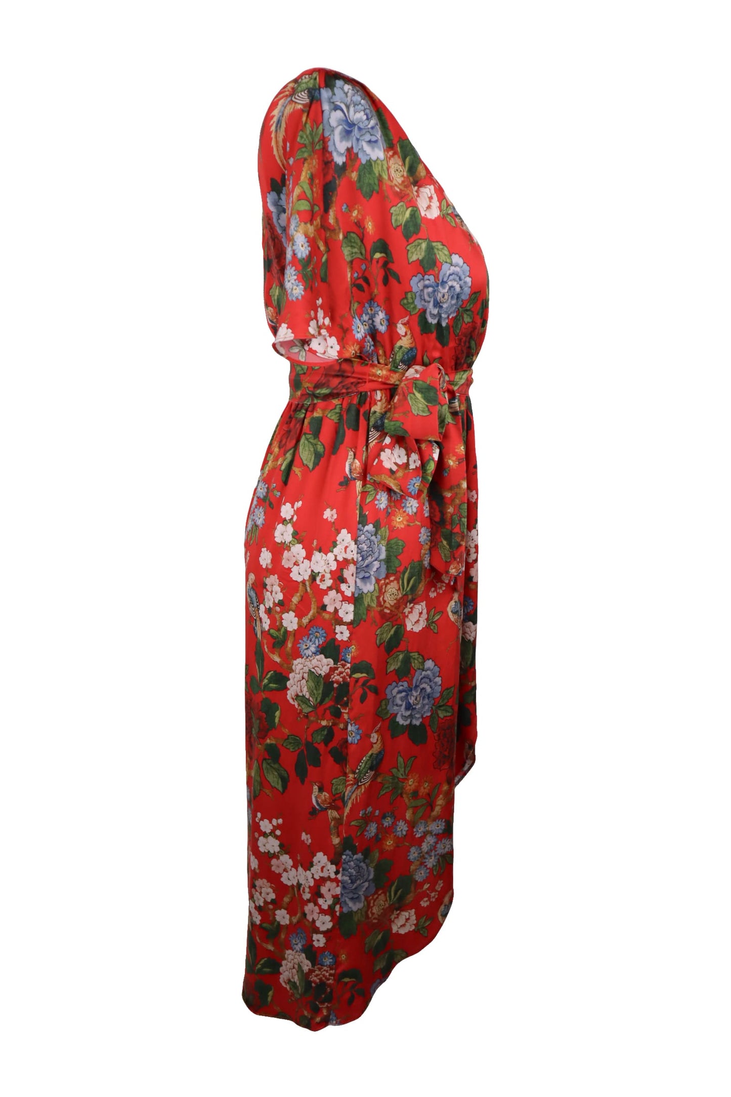 Alice And Olivia Red With Floral Print Dress