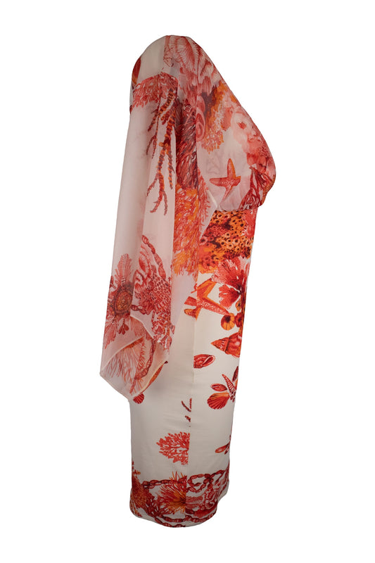 Roberto Cavalli Coral Chiffon Dress