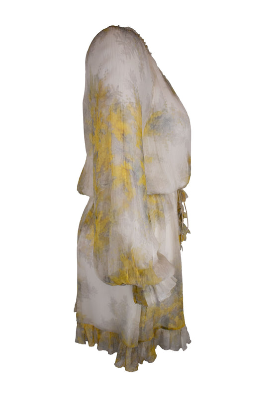 Zimmerman High Neck Floral Silk Dress