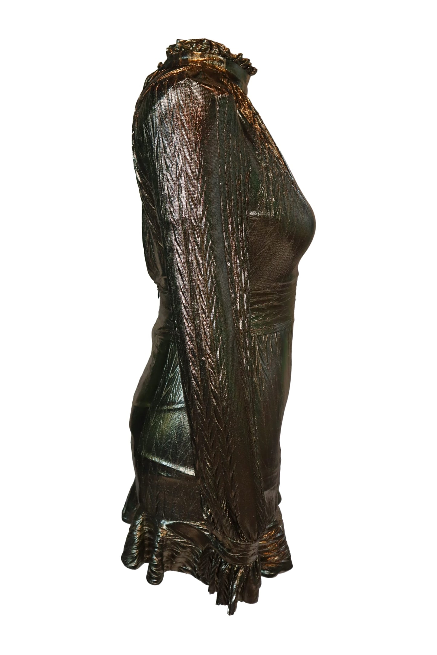 Raissa Vanessa Metallic Gold Dress