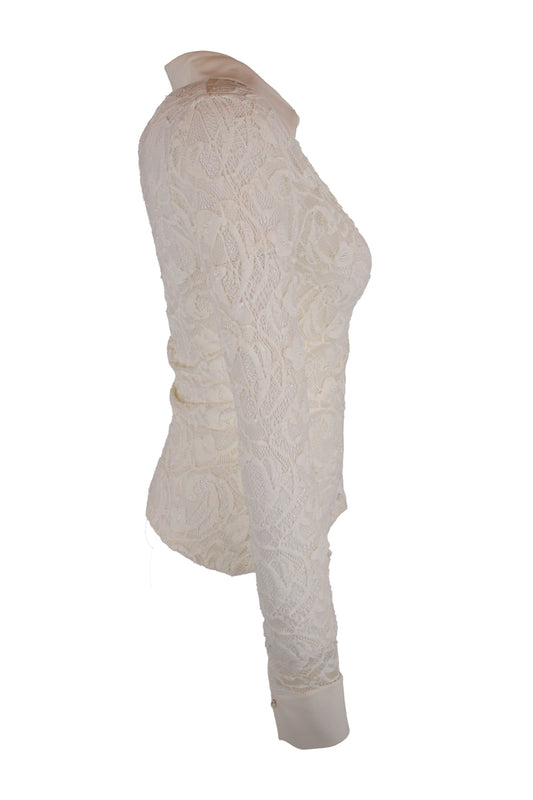 Jovanni Ecru Lace Shirt Top