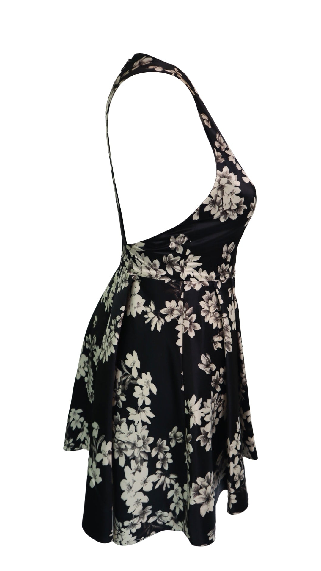 Alice And Olivia Black Floral Print Dress