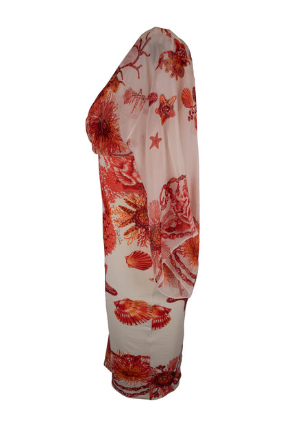 Roberto Cavalli Coral Chiffon Dress